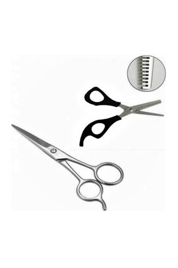Hyd Tailed Steel Barber Scissors Set - Titanium Intermediate Scissors and Hairdresser Hair Beard Neck