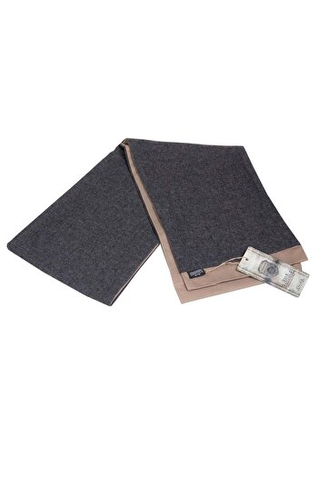 Exve Exclusive Navy Blue Cream Double Sided Scarf
