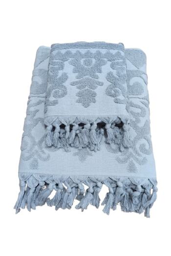 Nevin Acar Gray Authentic Cotton Bath Head Towel