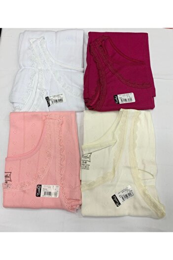 Tutku Women's Colorful Rope Suspender Jacquard Thick Strap Cotton Bady Athlete Set of 4