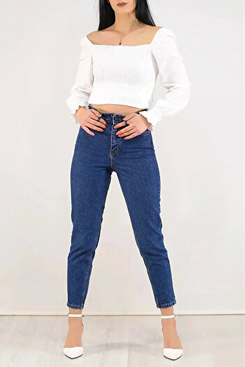 Livik Mary Boyfriend Denim din Lycra pentru femei (talie înaltă)