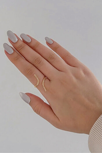 The Collection Zircon Stone Spiral Model Ring