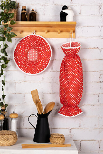 Morlay 2-Piece Kitchen Set Multi-Purpose Organizer Organizer Bag Holder and Rice Brewing Cover Set