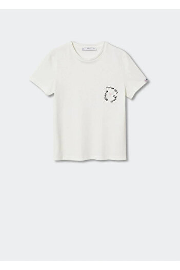 MANGO Tricou alb pentru femei 37057769