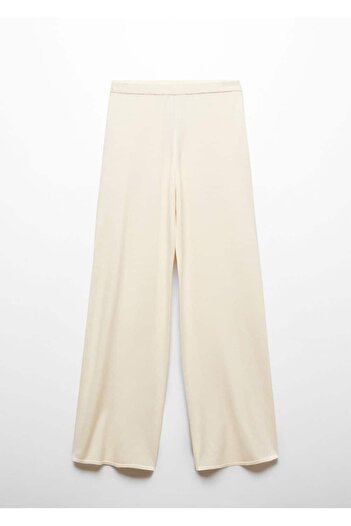 MANGO Woman Düz kesim örgü pantolon