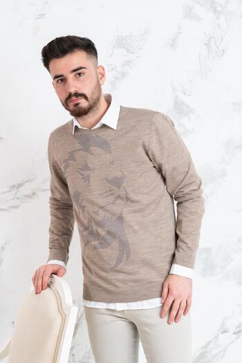 Ecer Slimfit Нульовий комір Тонкий чоловічий трикотажний светр