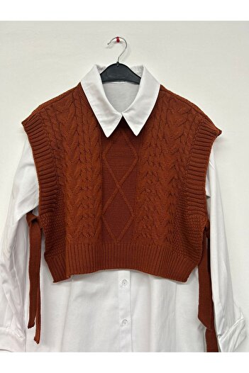 modasusev Side Tie Knitted Sweater