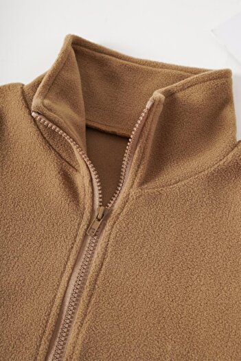 GHASSY CO. Ghassy Co. Γυναικεία φούτερ Fleece με φερμουάρ με τσέπη καγκουρό