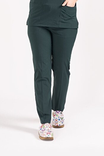 Class Üniforma Single Bottom Hunter Green Lycra Nurse and Doctor Uniform Pants Scrubs Pants Medical Uniform