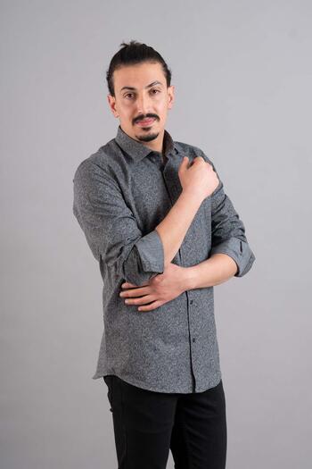 AKÇAYLAR Slimfit з візерунком шали, осіння сорочка для чоловіків