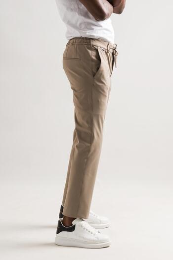 Ecer Slimfit Beli Lastikli Ve İplikli Polyamid Hafif Parlak Kışlık Kumaş Erkek Jogger Pantolon