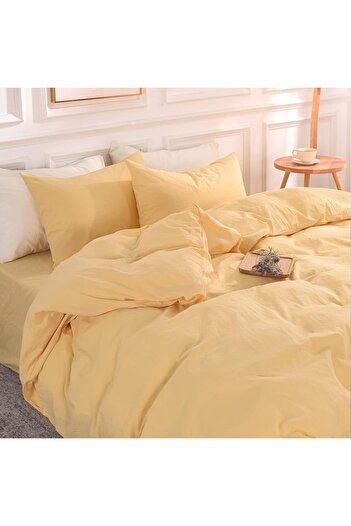 Soft Colours Single Duvet Cover Set with Fitted Sheets
