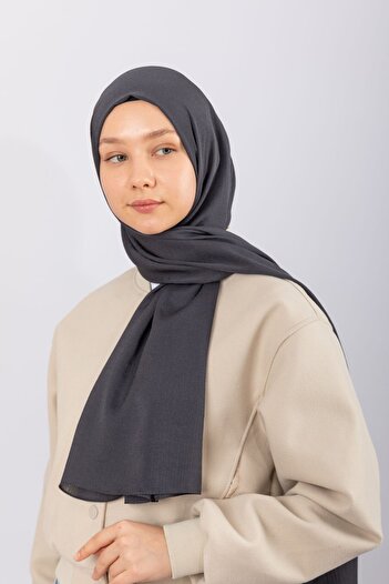 hijabchi Natural Crepe Shawl - Smoked