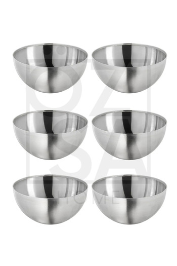 ÖzSa Home 12-Piece Stainless Steel Snack Bowl Nut Bowl Set 8.5 cm Bowl
