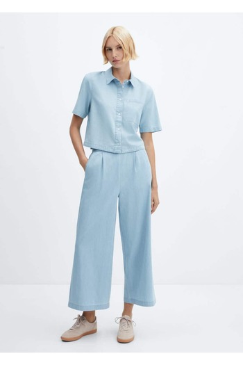 MANGO Woman Cămașă de buzunar din denim
