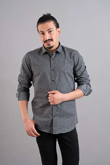 AKÇAYLAR Slimfit з візерунком шали, осіння сорочка для чоловіків