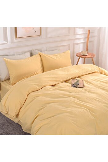 Soft Colours Single Duvet Cover Set with Fitted Sheets