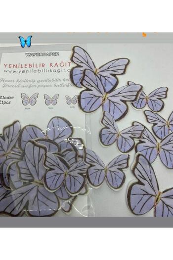 Yenilebilir Kağıt Wafer paper Hazır Kesilmiş Kelebekler