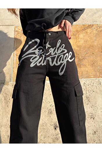 Gofeel Vintage Detail Kargo Cep Baggy Jean