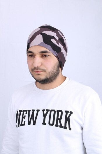 cappello Camouflage Patterned Combed Cotton Unisex Beret - Cplpnkmr2