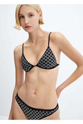 MANGO Woman Sutien cu pietre de Strass