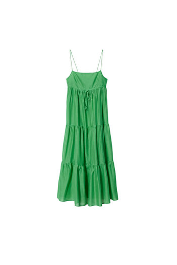 MANGO Yeşil Kadın Elbise 37010462