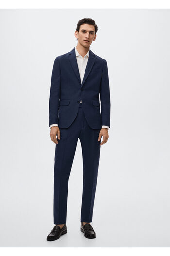 MANGO Man Navy Blue Men's Trousers 37010041