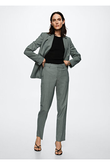 MANGO Woman Πράσινο Γυναικείο Παντελόνι 37005133