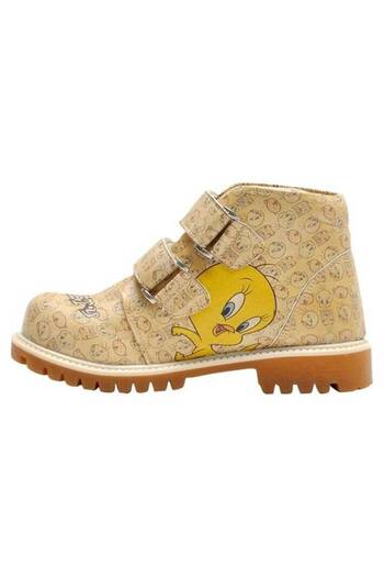 Dogo Kids Vegan Leather Yellow Casual Boots - Warner Bros Tweety Moods Design
