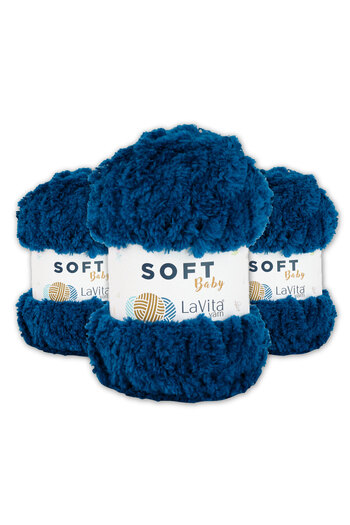 LaVita Yarn  Soft Baby Velvet Yarn Amigurumi 3 Pack Hand Knitting Yarn Taka Yarn (5042-Marin) Taka Yarn