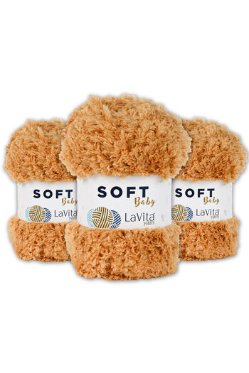 LaVita Yarn  Soft Baby Velvet Yarn Amigurumi 3 Pack Hand Knitting Yarn Taka Yarn (1038-Honey) Taka Yarn