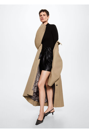 MANGO Woman Fekete női szoknya37035130