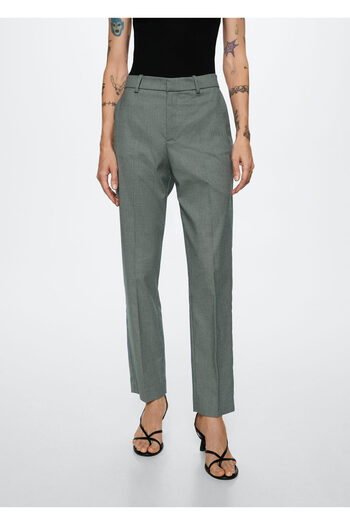 MANGO Woman Πράσινο Γυναικείο Παντελόνι 37005133