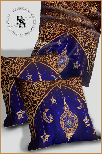 SasoHome Ramadan Kareem & Ramadan Mubarak & Eid Mubarak Decorative Throw Pillow Cover