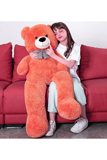 Sole Peluş Ayı 120 Cm Papyonlu Sevimli Peluş Ayı - Premium Kumaş Büyük Pelüş Ayıcık