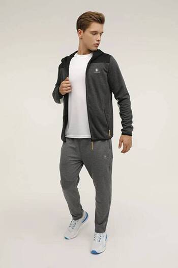 lumberjack A10145125808010 Ml Denver-c 18cg500 3pr Men's Sweat - Anthracite Melange Black