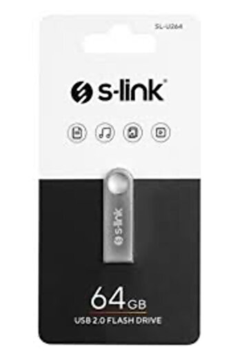 S-LINK ذاكرة فلاش 64 جيجابايت هيكل معدني USB