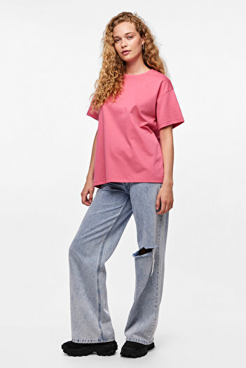 PIECES PCSKYLAR SS OVERIZIZED TEE NOOS