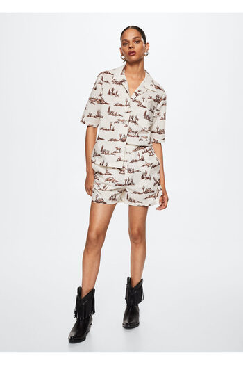 MANGO Woman White Women's Shirt 37042880