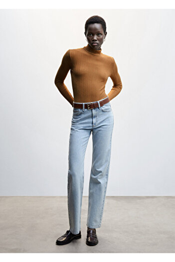 MANGO Woman Καφέ Γυναικείο T-Shirt 37004754
