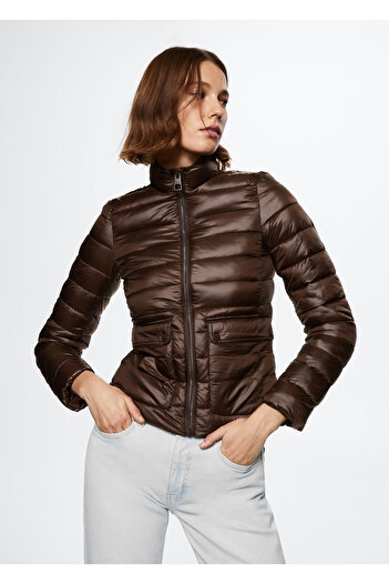 MANGO Woman Brown Women's Coat37034377