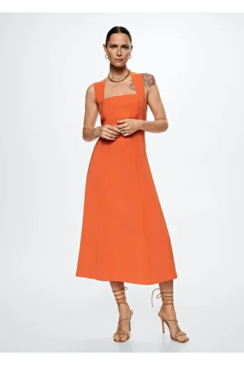 MANGO Woman Coral Women's Adult Dress37001270