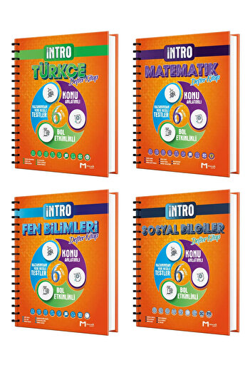 Genel Markalar Mozaik 6. Sınıf Türkçe Matematik Fen Sosyal Intro Defter Seti 4 Kitap Yeni 2023