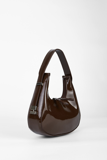 minebag CherryBag Special Strap Detailed Women's Shoulder Bag Brown