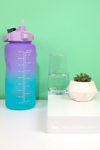 TheBRo 2 Liter Sticker - Water Bottle and Flask (PURPLE TURQUOISE COLOR)