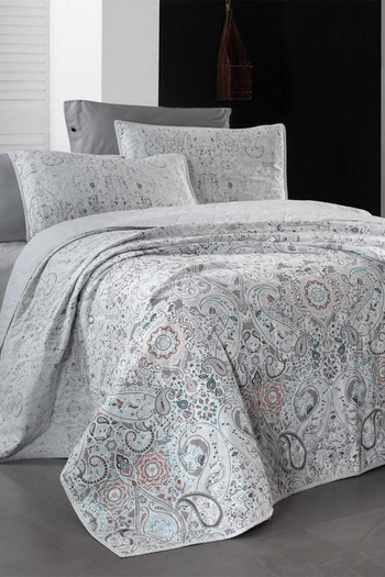 Sarev Opava Gray Mood Comfort Single 100% Cotton Bedspread Set