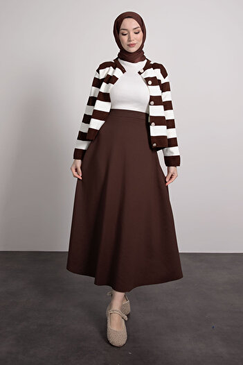 Lamia Giyim Scuba Pleated Hijab Skirt