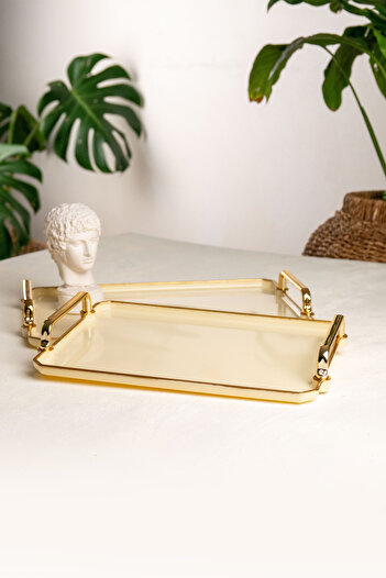 netteucuzluk 2-Piece Tray Home Decoration Tableware Kitchen