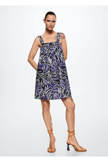 MANGO Woman Blue Women's Adult Dress 37064034