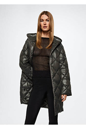MANGO Woman Šedý dámský kabát37016304